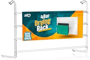 SIC 2-Pack 4-Tier Radiator Clothes Airer – Space-Saving Metal Drying Rack for Laundry, Towels & Clothes – Sturdy, Compact Indoor Drying Rack – Ideal for Small Spaces & Apartments
