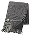 Produktbild KLIPPAN Grau gemusterte Wolldecke 'Fogg', 75 % Lambswool - 25% Gotlandwolle, 130x200cm