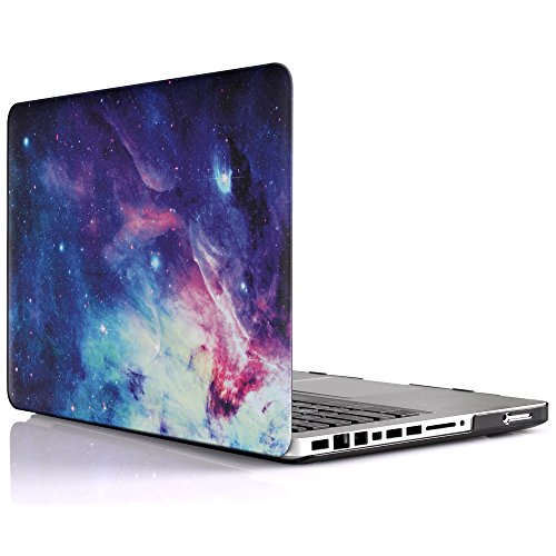 iDOO MacBook Schutzhülle / Hard Case Cover Laptop Hülle [Für MacBook Pro 13 Zoll – mit CD-Laufwerk: A1278] - matt, Galaxy/Purpurner Nebel