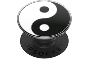 PopSockets: PopGrip - Rozkładany uchwyt i podstawka do telefonów oraz tabletów z wymiennymi krążkami PopTops - Enamel Yin Yang