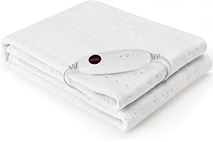 ‎CLEVICH Clevich 150 x 80 cm Wärmeunterbett 100W Wärmebettunterlage Maschinenwaschbar Matratzenheizung für Einzelbettenmit 8 Hour Abschaltautomatik 6 Temperatursstufen Abnehmbarem Controller
