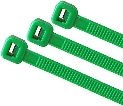 100 x Cable Tie Length 100, 140, 200, 300, 370 mm in different coulours, colours:green;Size:140 x 3.6 mm