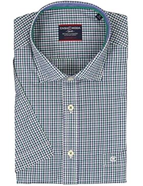 Casa Moda - Comfort Fit - Herren Freizeit 1/2-Arm-Hemd mit Karo Muster und Kent Kragen (972756600)