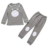 Amooy DiZi Unisex Ensemble de Pyjama Totoro - Manche Longueur 100% Cotton Enfant Vêtement de Nuit Size 110 (Totoro)