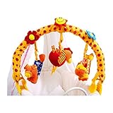 Spielbogen „Fliegende Tiere“ für den Kinderwagen oder -bett, farbenfrohes Mobile für lachende Kinderaugen, fördert den Hör- und Tastsinn und regt zu Bewegung an - 2