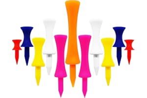 ‎LOVMEAD LOVMEAD Golf Tees Kunststoff Driver 32 39 45 51 58 70 mm Set Wert 50 Stück, Golftee Lang Plastik Rot Blau Gelb Weiß Bunt, Premium Langlebig Abstufung Castle Tee 1-1/2" 1-3/4" 2" 2-1/4" 2-3/4"