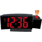 Valkyrie Projeksiyonlu Dijital Masa Saati Kırmızı LED Ekranlı Alarm Snooze Sıcaklık Tarih USB ve Pil