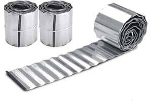 PRIMROSE Lacewing 10m Galvanised Lawn Path Edging Wavy Roll - H16.5cm - Rust Proof Flexible Steel Wavy Design Edging Border Roll Eliminate Path Lawn Edge Reduce Weed Transfer