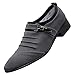 Produktbild Sannysis Herren Business Schuhe Baumwollstoff Oxford Hochzeit Schnürhalbschuhe Anzug Derby Männer Lederschuhe Elegant Schwarz Blau Grau 38-47
