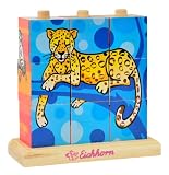 Eichhorn 100003623 – Holz-Bilderwürfel-Puzzle – 9 Würfel – 4 Motive zum Stecken – 14x14cm - 2