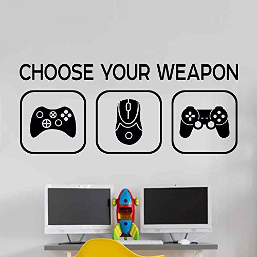 Choose your weapon Choisissez votre pièce d'enfant Vinyle mural Décalque Garderie Des gamins Joueurs art adolescent vidéo Jeu mural