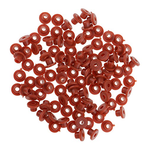 Preisvergleich Produktbild Sharplace Tattoo Nadelstangengummis Tattoomaschine Zubehör (100 Stück Pack) - Rot