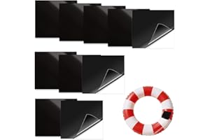 WUSJCOF 10 kits de reparación de parches inflables de TPU Kit de reparación de parches autoadhesivos para piscinas, herramienta para reparar colchones inflables, botes y juguetes (negro)