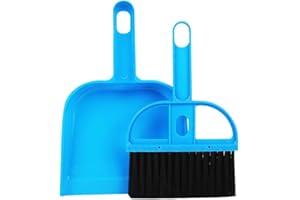 Yardwe Animal Waste Small Animal Hutch Cleaner Broom Set Multi-Use for Hamsters Chinchillas Rabbits Reptiles Pet Supplies Blue Easy to Clean