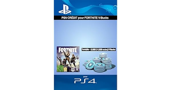 Credit Psn Pour Fortnite 6 000 V Bucks 1 500 Extra V - 
