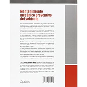 Mantenimiento mecánico preventivo del vehículo