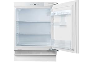 Cookology CBULF601 138 Litre Capacity Integrated Built In under counter Larder Fridge, Adjustable Temperature Control and Legs, Reversible Door, LED Interior Light - White