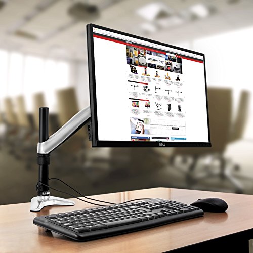 Duronic DM651X2 Monitor-Tischhalterung für einen LCD/LED Computer Bildschirme / Fernsehgeräte, mit Höhenverstellung durch Gasspannungsregelung / Neig, Schwenk und Rotierfunktion - 2