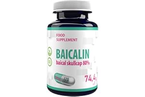 HEPATICA Baicalin Baikal Helmkraut (Scutellaria baicalensis) 500mg 120 Vegane Kapseln, Laborgeprüft, Hochdosiert, Nicht GVO & Glutenfrei