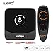 Produktbild iLepo Android 7.1 TV Box, Sprach 4K Android TV 2GB RAM 16GB ROM Amlogic Quad Core Set-Top Box 1080P/HD H.265 4k2k Player A53 64bits mit 2.4G Sprachsteuerung Fernbedienung i18A