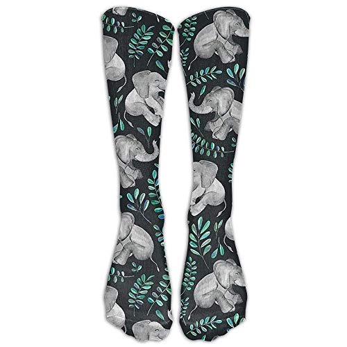 Preisvergleich Produktbild Daisylove Damen Lachende Baby Elefanten Bedruckte Socken, Overknee High Boots Mädchen
