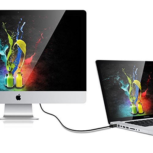 Mini DP auf HDMI Kabel, Rankie 4.5m Vergoldet MiniDP DisplayPort (Thunderbolt™ Port Kompatibel) to HDMI Kabel HDTV Cable (Schwarz) – R1101D - 3