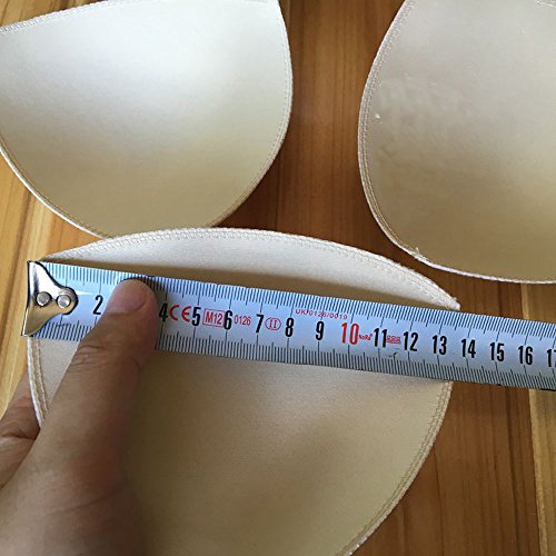 asentechuk® 2 Paar Frau Triangle Bademode BH Cup Pad-BH Zubehör Ersatz Schaumstoff Pad 13.5cm - 4
