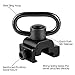 Produktbild GUN SLING QD Airsoft Sling Swivel Mount Verstellbare Tactical Gewehr Military Army Heavy Duty Release Button mit Sockel Schiene Push Button für Outdoor Sport, Jagd, Schießen