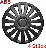 TOP Universal Radzierblende aus ABS, Lieferumfang: 4 Stück, Material: ABS - Kunststoff, doppelt lackiert, Farbe der Radzierblende: matt schwarz, schnelle Montage, dauerhafter Sitz, mit Metallfederring; unter anderem für die folgenden Fahrzeuge (bitte beachten Sie die Zollgröße der Felgen an Ihrem Fahrzeug)