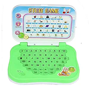 MAXXIC Mini Laptop with Sounds for Kids ,Fun with Learn Laptop English Learner Study Game Multi Color