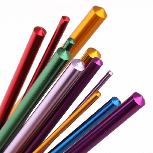 Set mit farbigen Häkelnadeln aus Aluminium, 12 Größen - 3