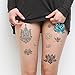 Tattify Assorted Lotus Flower Temporary Tattoos - Body, Mind and Spirit (Set of 18)