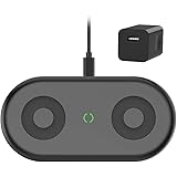 Yootech Upgraded Dual Fast Wireless Charger, 2 Coils 20W Max 2 in 1 Wireless Charging Pad with Adapter,Compatible with iPhone