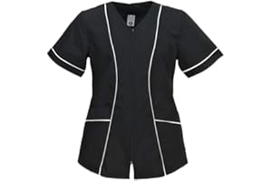 fratelliditalia.org Camice Casacca Estetista Donna parrucchiera Sanitaria Infermiere OSS Lavoro - Personalizzabile con Il Tuo Logo