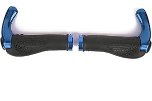 Keenso Absorpcyjny ergonomiczny uchwyt rowerowy, pokrowiec na kierownicę rowerową, rower górski, szosowy, zamek na uchwycie, zestaw uchwytów na kierownicę (niebieski) rowery i części zamienne rowery i