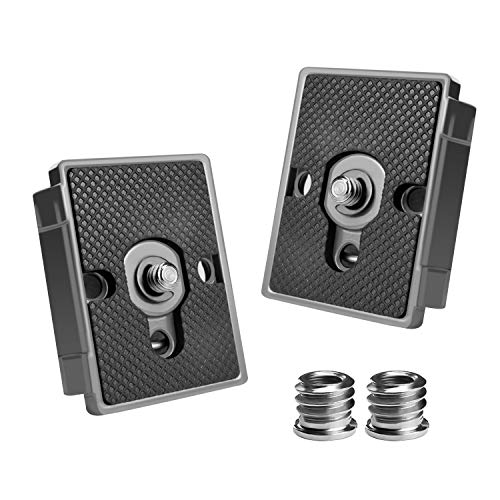 MUSCCCM Quick Release Plate Compatible avec Manfrotto Trepied Viene Fornito Con 2 Set L'attaccatura Di Vite in Metallo Da 1/4"Ad 3/8" Adattatori