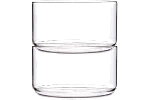 TAMUME Set Ciotole in Vetro Contenitori di Caramelle Scatole di Zucchero di Tè e Caffè per Matrimonio e Festa Contenitori per Alimenti in Vetro (450ml * 2)