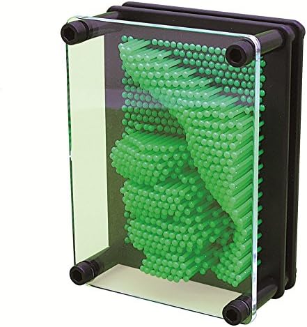 ScienceGeek Plastic Green 3-D Pin Art Board Infinity Creative Sculpture Toy Novelty Gadget for Kids - 7 x 5-inch
