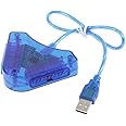 GAMENOPHOBIA PS2 Gamepad to PC Gamepad - 2 Player Converter to Play PS2 Gamepad on Computer - PC USB Joypad Converter for Upto 2 PS2 Controllers - PS2 to PC USB Gamepad Converter