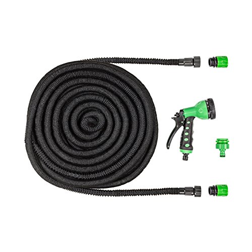 Flexibler Gartenschlauch 30m schwarz – Testurteil SEHR GUT – Black Edition flexiSchlauch Sondermodell von tillvex mit verstärktem Gewebe – inkl. Zubehör – Dehnbarer Wasserschlauch – leicht & robust - 6