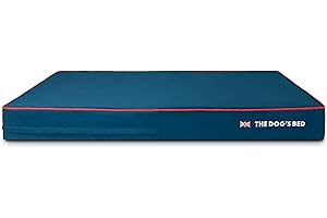 THE DOG'S BALLS The Dog's Bed Replacement Outer Cover (No Mattress) for The Dog's Bed Orthopaedic, Washable Oxford Fabric, XXL 15cm (Blue with Red Piping)