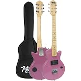 Midex CEG-34PK 5-8 Yaş &Ccedil;ocuklar İ&ccedil;in Amfili Full 1/2 34 İn&ccedil; Elektro Gitar Seti Pembe