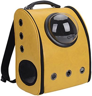 LQQAZY Pet Pack Breathable PU Capsule Cat Dog Dog Out Travel Backpack Portable Shoulder Bag Pet Supplies,A