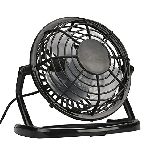 Ularma MIni Fan USB Ventilator Schreibtisch Kühler Super Silent Diameter 96mm (Schwarz)