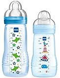 BPA frei MAM 99970211 - Easy Active Baby Bottle Set, 270 ml plus 330ml, Jungen