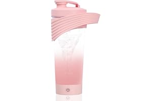 wiksite Bouteille électrique shaker à protéines 800 ml - Rechargeable par USB - Mixeur portable étanche sans BPA - Pour femmes et hommes - Pour les sports d'intérieur et d'extérieur - Rose