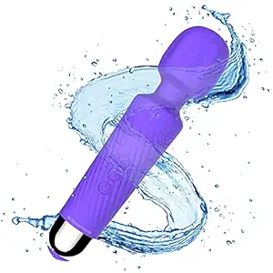 Dr Recommends Electric Hand Held Personal Wand Massager Cordless Waterproof Rechargeable Powerful Vibration, 8 Speed Variations And 20 Vibration Patterns For Neck, Shoulder, Back, Legs & Feet- PURPLE