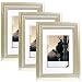Produktbild 3er Set Bilderrahmen Fotogalerie, 9416-3 , Holz Rahmen , mit Glasscheibe , mit Passepartout, Artos Silber, 13x18 cm