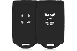 kwmobile Custodia Compatibile con Renault con 4 Tasti Smart Key (Solo Keyless Go) - Cover Chiavi Auto Protezione Copri Telecomando - Copri Chiave Silicone Don't Touch My Key