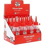 cola blanca goma eva  C/12 BOTE COLA DE SILICONA LIQUIDA 100ML FIXO